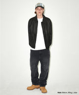 WASHED FAUX LEATHER BLOUSON