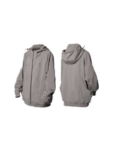 2510SWEAT_RELABEL 24AW Chrysalis Breath Grey Hooded Zip Drawstring Casual Sweatshirt