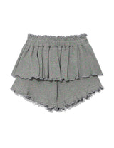 ラッフル フラワー スカートパンツ(GREY)