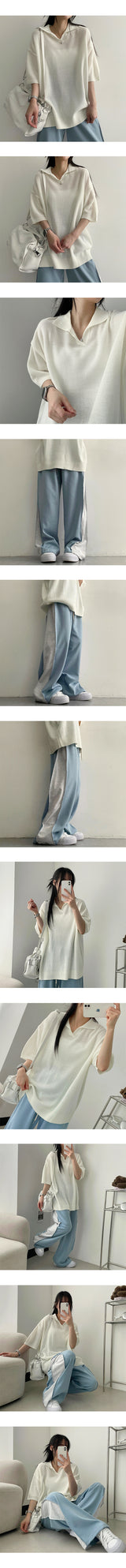 Hip Slit Coloring Pocket Wide Pants