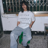 Untitled レイヤーロゴピグメントウォッシュ半袖 Off White