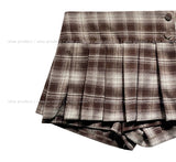 Kelia Check Pleated Skirt