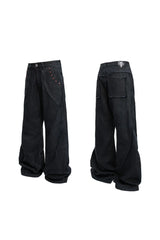 Vintage Washed Flare Jeans