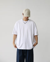 KP DEEP SLIT HALF TEE WH