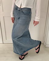 [ORIGINAL] Testy Cutout Denim Long Skirt