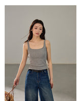 [1+1BOGO] Layered Double Strap Tank Top with Built-in Cups