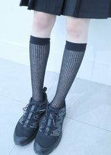 See-through loose knee socks (3color)