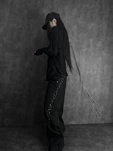 shine studded cotton pants (2color)