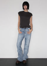CASHMERE CAP SLEEVE KNIT