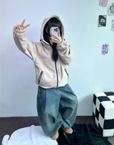 OVERFIT FLEECE ZIP-UP💛🤎🖤 - 3 COLORS