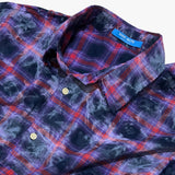 smoke wash check shirt_purple