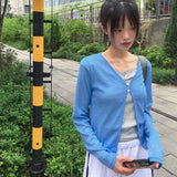 ユジュツーボタンリネン長袖カーディガン