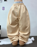 フリース🔥ヘザー🔥バルーンロングワイドパンツ💚💙💛🩶 7カラー