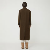 WOMAN OVER FIT SINGLE LONG COAT CAMEL BROWN