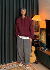 Semi-cropped hoodie 5COLOR