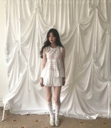 monia punching cotton mini sk