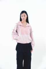 Pleats Skirt Cargo Pants Set Black
