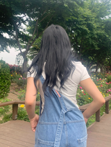 Opening Half Overalls Denim Overalls