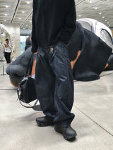 Verity Two-Tuck Curved Denim Pants