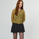 Mohair Round Neck Knit Cardigan_2Color