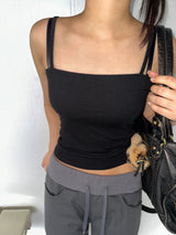 Scanny Square Layered Basic Cami Top 4color