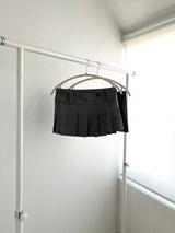 Checkered Micro Pleats Mini Skirt (2 colors)