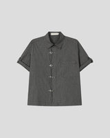 (UNISEX) Fireman Buckle Check Shirt