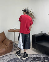 エドハイデンシティロールアップカラーマッチング半袖Tシャツ