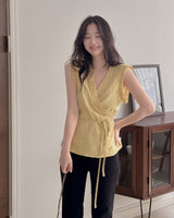 Moose linen frill blouse