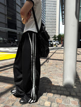 Wide Pants with Wave Edge