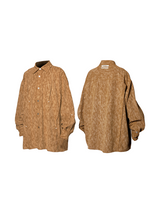 RELABEL 24AW Pupa-Silence Contour Pleated Layered Deconstructed Long Sleeve Shirt