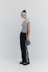 【MADE】 Stripe Cropped T-Shirts_Ivory