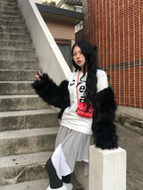 クリームスターハートロングスリーブ
