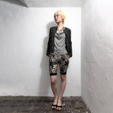 LACE HEM SHORTS: FLOWER