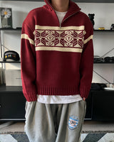 MR Nordic half-zip-up knit (3C)