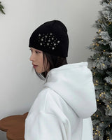 Felt Studded Brushed Hoodie