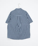 [unisex] Module Loose-Fit Check Short Sleeve Shirt