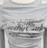 レタリングオフショルダーTシャツ