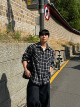 Autumn double check shirt