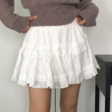 Hice suede corduroy frill mini skirt