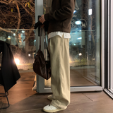  Eden 546 Winter Corduroy Round Tuck Wide Pants