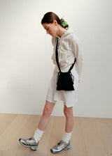 Wave Pearl Satin Scrunchie_Light Green