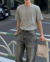 [A-T0107] テンセルレイヤードクロップ半袖Tシャツ (8色)