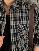 Lime Vintage Patch Pocket Check Shirt