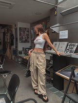 ロスクロップリブドノースリーブ