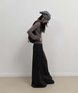 Asymmetric Mermaid Jersey Skirt / Black