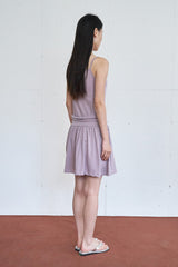 Shirring Waist Dress (Light Purple)