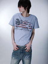 SEXXDEVIL "DESIRE" Flag Print T-shirt