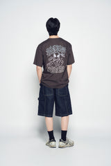25SS グラデーションエイリアンショートスリーブTシャツ ダークブラウン