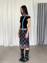 Prepy Midi Flared Skirt